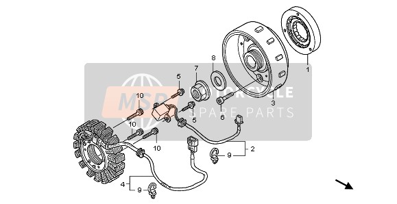 Honda PES150 2010 GENERATOR for a 2010 Honda PES150